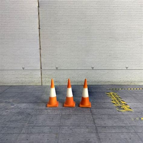 Scale Traffic Cones For Car Service Garage Diorama All Scale