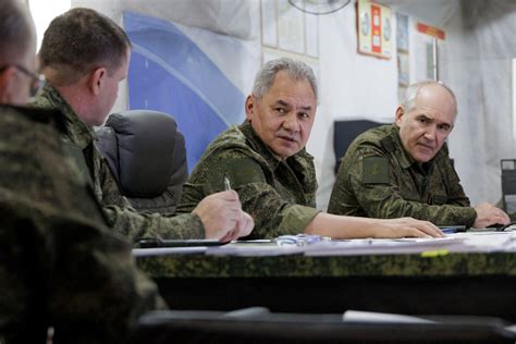 Russian Defence Minister Shoigu Visits Troops In Ukraine Reuters