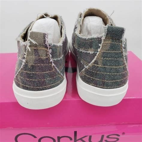 Corkys Shoes Corkys Babalu Camo Print Slip On Sneakers Distressed