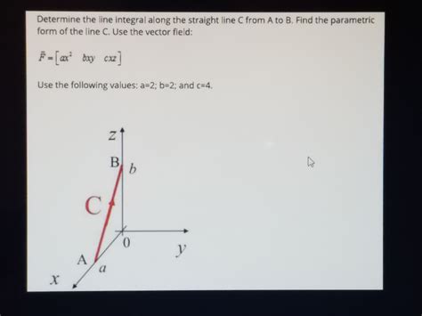 Solved Determine The Line Integral Along The Straight Line C Chegg