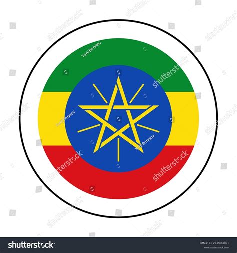 Badge Colors Flag Ethiopia Made Ethiopia Stock Vector Royalty Free