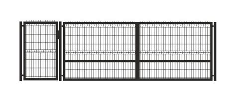 Brama dwuskrzydłowa panelowa 3D 1700x4000mm Furtka 1700cm x 1000cm