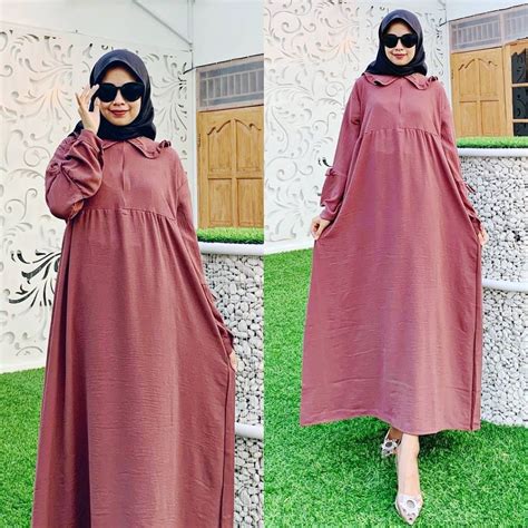 Jual Sgm Amofa Gamis Crincle Airflow Ld Cm Muat Bb Kg Gamis