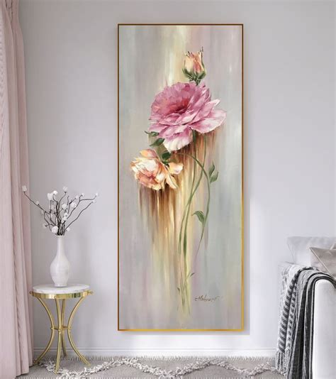 Tall Oil Painting On Canvas Original Long Narrow Art Tiny Canvas