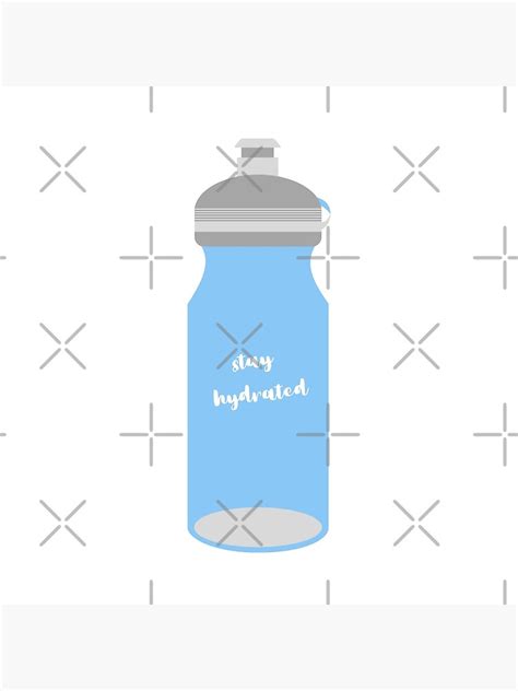 Stay Hydrated Blue Water Bottle Graphic Design Poster For Sale By