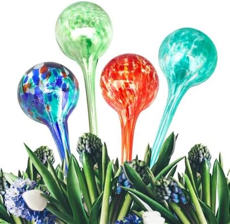 KiKiHeim Plant Waterer Cute Self Watering Globes Hand Blown Clear