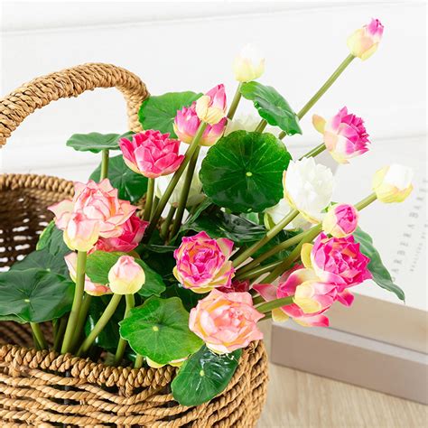 Opvise Artificial Flowers No Withering Decorative Full Of Vitality