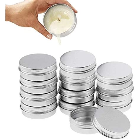 10pcs Aluminum Tin Jars Cosmetic Sample Metal Tins Empty Container Bulk Round Aluminum Container