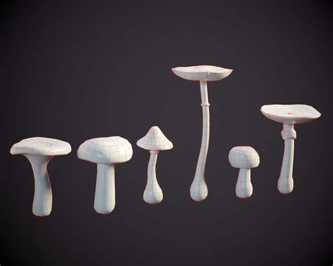 Mushroom Pack 3d Model By Yuribarinov