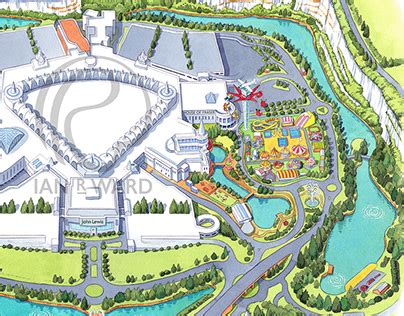 Lightwater Valley Theme Park Map Illustration On Behance