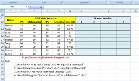 Inilah Contoh Soal Latihan Excel Fungsi If Terlengkap Contoh Hot Sex