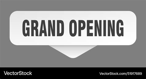 Grand opening sticker sign isolated Royalty Free Vector