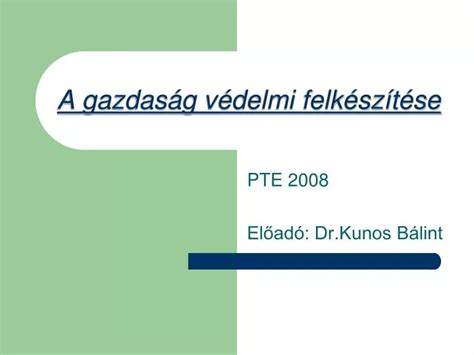 Ppt A Gazdas G V Delmi Felk Sz T Se Powerpoint Presentation Free