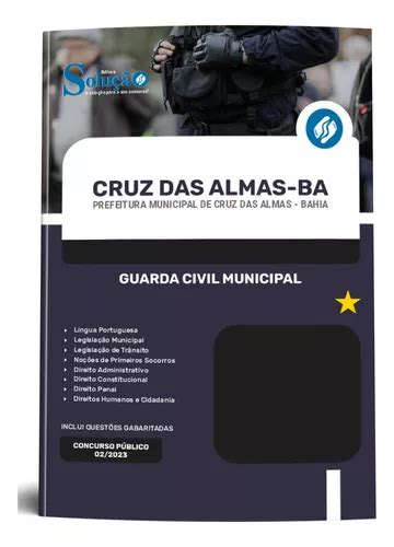 Apostila Guarda Civil Municipal Cruz Das Almas Ba Atualizada