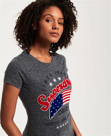 Superdry American Star T Shirt Dames Uitverkoop T Shirts