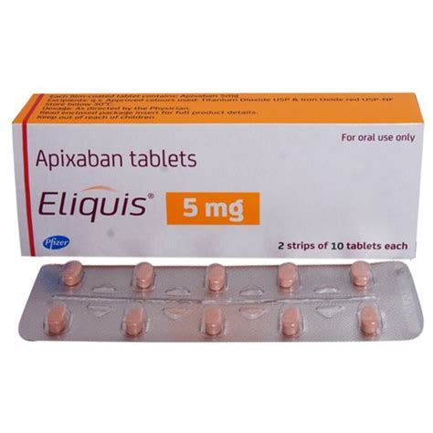 Eliquis 5mg Tablets Apixaban 5mg 10 Tablets Asset Pharmacy