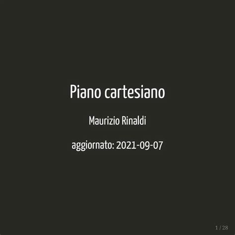 Piano Cartesiano Piano Cartesianopiano Cartesiano Maurizio