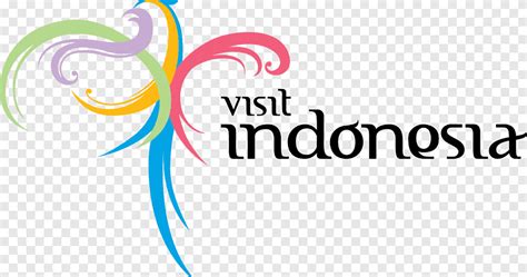 Visit Indonesia Year Logo Graphics Baground Bendera Indonesia Text