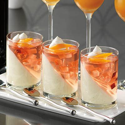 Peach Ros And Cream Jellies Dessert Recipe Bcliquor