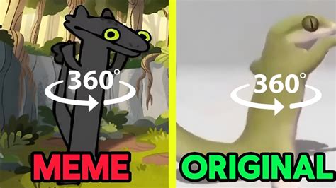 Toothless Dragon Dancing Meme Vs Original Vr 360° Youtube