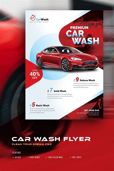 Car Wash Flyer in 2024 | Car advertising design, Promotional design ...