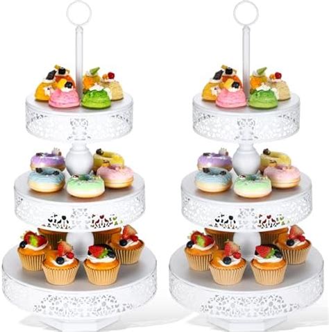 Amazon Tatuo 2 Pcs Black Porcelain Cupcake Stand Ceramic Cake