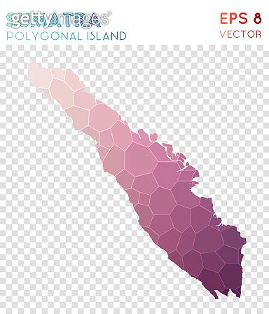 Sumatra polygonal map mosaic style island 이미지 1144168788 게티이미지뱅크