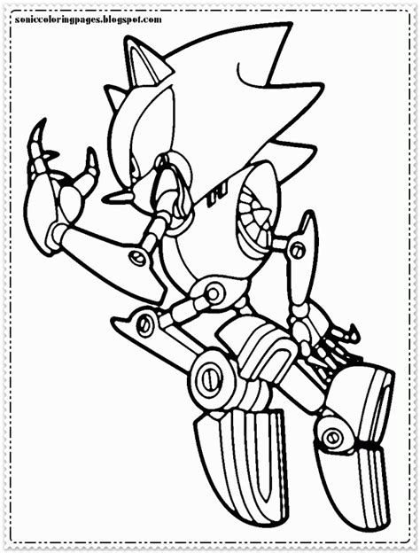 Metal Sonic Coloring Pages - Coloring Home