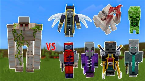 Iron Golem Mutan Vs Invasion Code Red Addon Mcpe Youtube