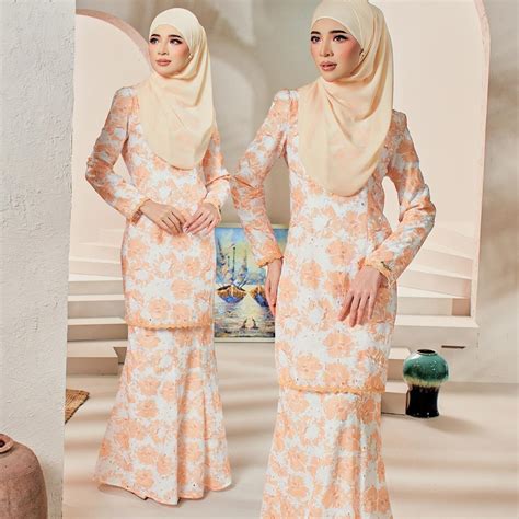 Caryazara Baju Raya Qejora Kurung Moden Custom Printed Sulam