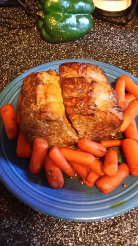 Cooking Cute Pork Roast Marinated With Coffee And Molasses Roast