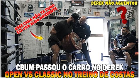 CBUM AMASSANDO DEREK LUNSFORD NO TREINO DE COSTAS ELE CONSEGUE