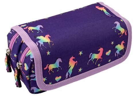 Personalised Pencil Case -Purple Unicorns – Fringoo