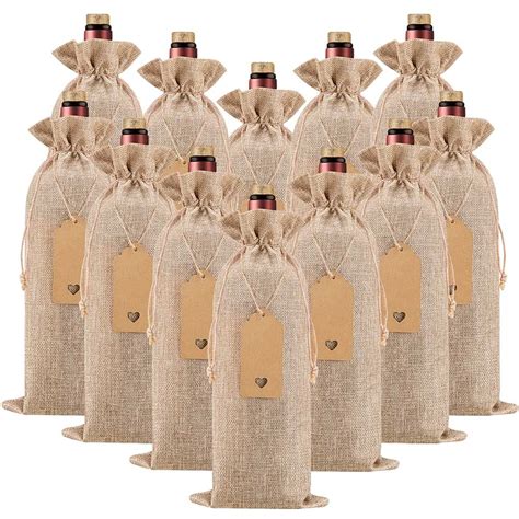 Burlap Wine Bottles