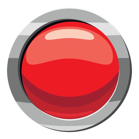 Red Button Icon Cartoon Style 15211968 Vector Art At Vecteezy