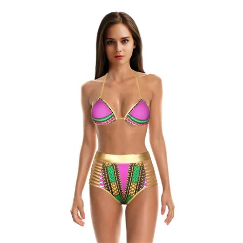 Custom African Print Sexy Women Bikini Swimwear Buy Africain