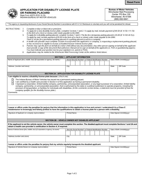 Form 42070 Fill Out Sign Online And Download Fillable Pdf Indiana Templateroller