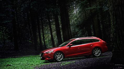 Red Vehicle Mazda 6 Mazda Estate Station Wagon HD Wallpaper