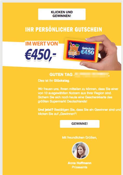 E Mail Mit Euro Einkaufsgutschein F R Aldi F Hrt In Kostenfalle