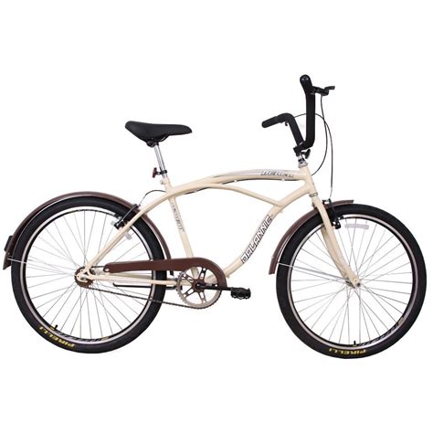 Bicicleta Dalannio Beach Aro Masculina Bege E Marrom Shopbike