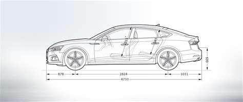 Audi A5 Sportback 2016 2017 Dimensioni E Misure Bagagliaio