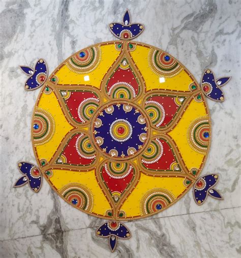 Buy Handmade Acrylic Rangoli For Home And Temple Decor Indian Online In