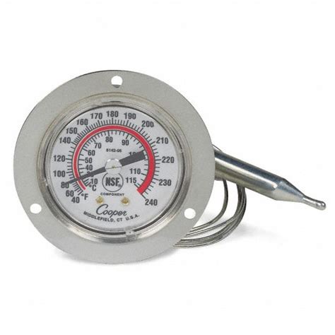 Cooper Analog Panel Mount Thermometer 2t639 6142 06 Grainger