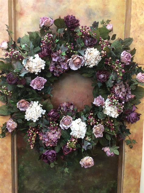 Silk Flower Wreaths Silk Flowers Dried Flowers Floral Wreath