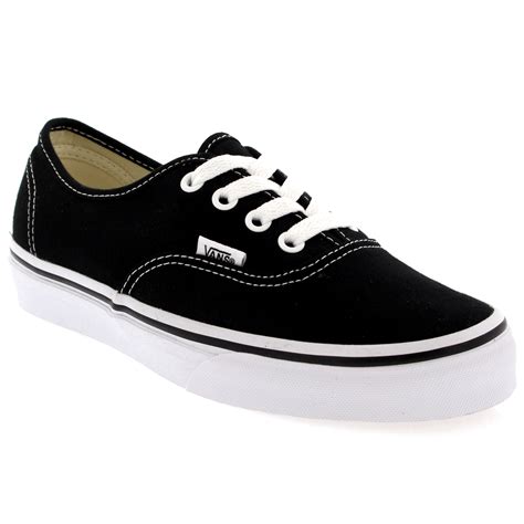 Womens Vans Authentic Canvas Trainers Casual Lace Up Plimsolls Shoe Uk 25 9 Ebay