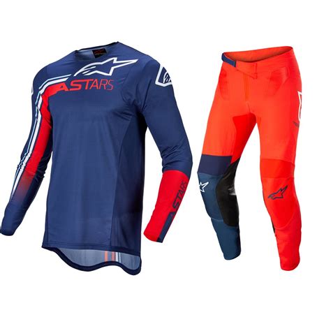 Alpinestars Supertech Gear Set Blue Red White AOMC Mx