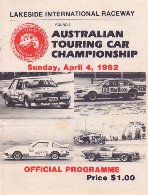 1982 Australian Touring Car Championship Programmes The Motor Racing