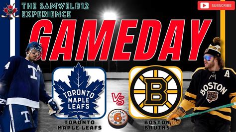 TORONTO MAPLE LEAFS Vs BOSTON BRUINS Live NHL Hockey Play By Play