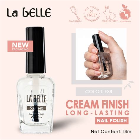 La Belle Nail Polish Colorless And Natural Shades 14ml Shopee Philippines