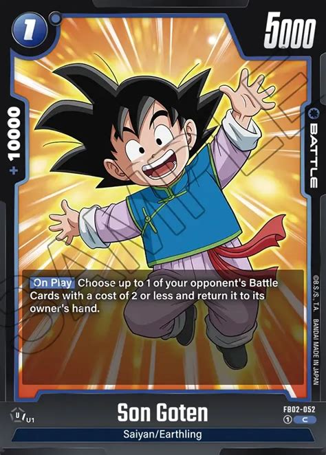 Son Goten Dragon Ball Super Card Game Fusion World Card Dragonball Gg